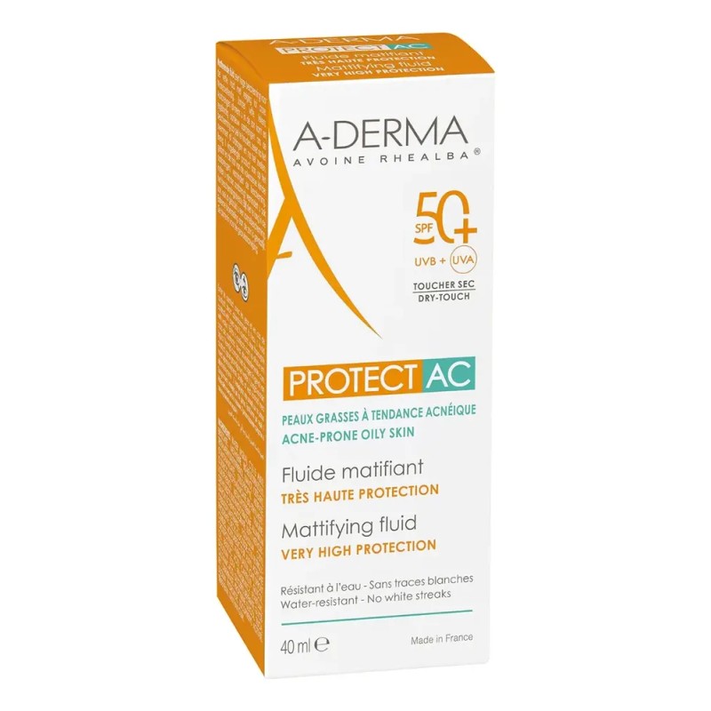 Fluido Matificante Facial A-derma Protec Ac Spf 50+ 40ml
