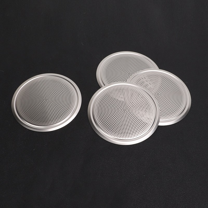 4PCS Door Speaker Grille Cover Round Aluminium Alloy Replacement for