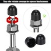 Noosverl Bolt Covers Black Screw Caps M16 Nuts/24mm, Plastic Screws