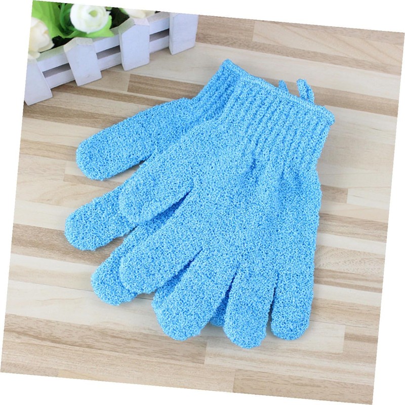 Guante Exfoliante de Baño de Nylon – VILLCASE Azul Talla