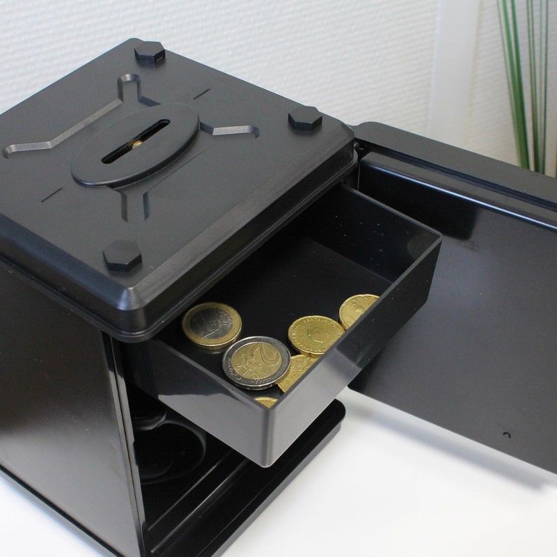FISHTEC Electronic Money Box as Safe - Automatic Coin Counter