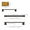 Amerdeco 10 Pack Matte Black Cabinet Pulls 6.25"/160MM Hole Center