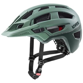 uvex Finale 2.0 - Safe MTB Helmet for Men and Women - Individual Size Adjustment - Expandable with LED Light - Moss Green Matt - 56-61 cm