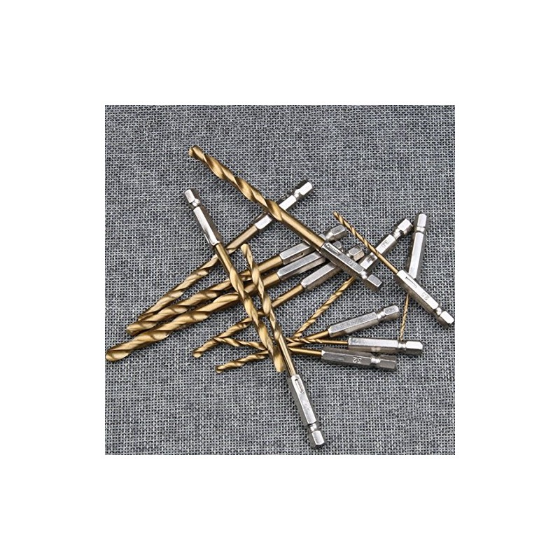 Waymeduo Professional Set of 13 High Speed Steel Coated Drill