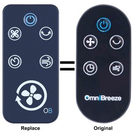 Replacement Remote Control Compatible for Omni Breeze Tower Fan SFY.22, for OmniBreeze 3333004 Tower Fan 100 cm / 40 inch Breeze DC2018