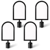 Lounsweer 4 Pcs Arched Stanchion Sign Holder Double Sided Sign
