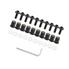 INFINAUTO 10pcs M5 Motorcycle Windscreen Screw Fairing Windscreen Bolt Black