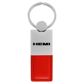 Au-TOMOTIVE GOLD Duo Rectangular Leather Key Chain for Mopar (Red)
