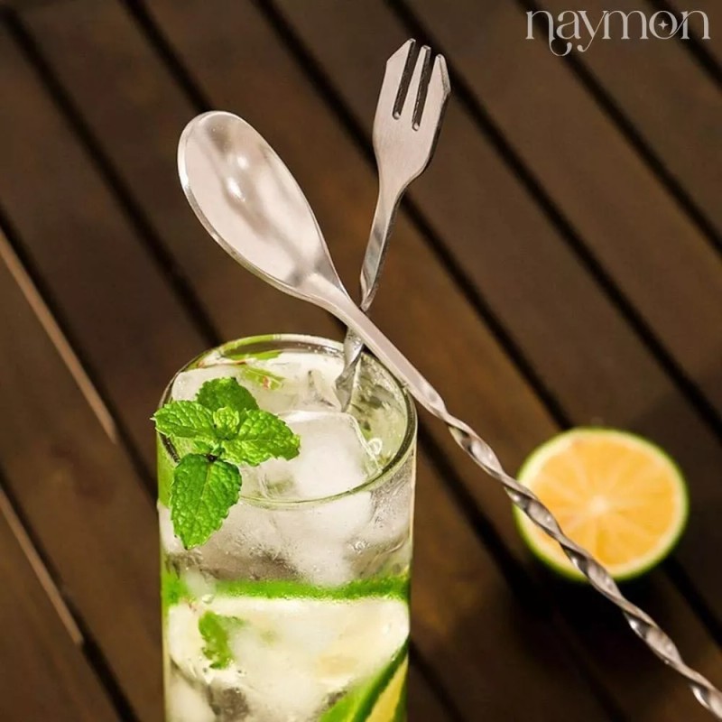 Naymon Cuchara Coctelera Agitador Acero Bartender Mixologo Bar 30cm