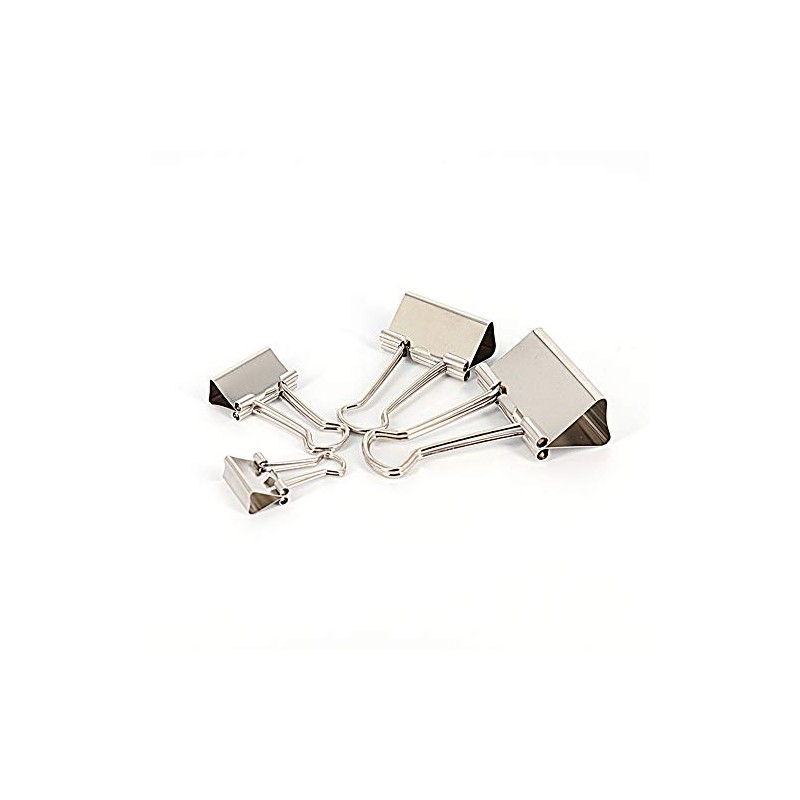 Binder Paper Clips, Assorted Sizes Set (Mini, Small, Medium, Large)