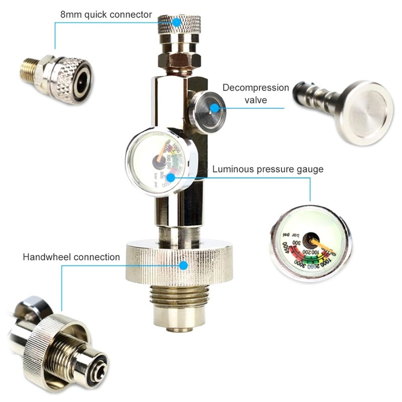 High Pressure Gas Filling Connection Valve Diving Cylinder Inflation Use