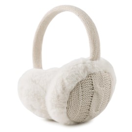 Peasst Knit Kids Ear Muffs Plush Toddler Earmuffs Winter Ear Cover Girls Boys Cold Weather Ear Warmer (Brown)