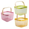 Metal Mesh Steel Basket Multi-Functional Hanging Kitchen Baskets with Handle