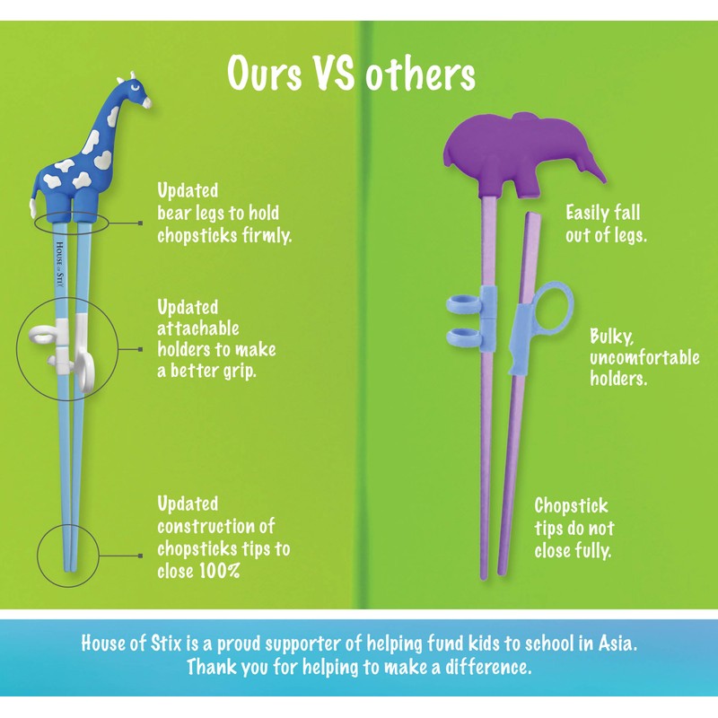 Kids Training Chopsticks for Toddlers, Kids and Adults with 4