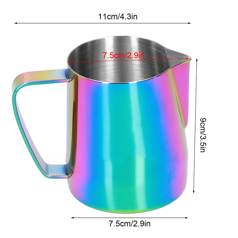 Stainless Steel Milk Frothing Pitcher Pointed Mouth Coffee Frother Cup