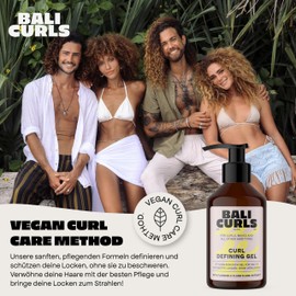 Bali Curls Curl Defining Gel - Defining Curl Gel with Linseed and Ylang Ylang Extract - Vegan Curl Gel for Smooth and Defined Curls - Curl Care for Natural Curls - 150 ml