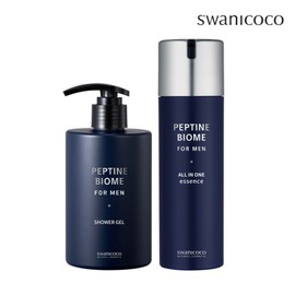 Swani Coco (현대Hmall)스와니코코 펩타인 바이옴 포맨 올인원 에센스 150ml+샤워젤 300ml SET (Hyundai Hmall) Swanicoco Peptine Biome For Men All-in-One Essence 150ml + Shower Gel 300ml SET