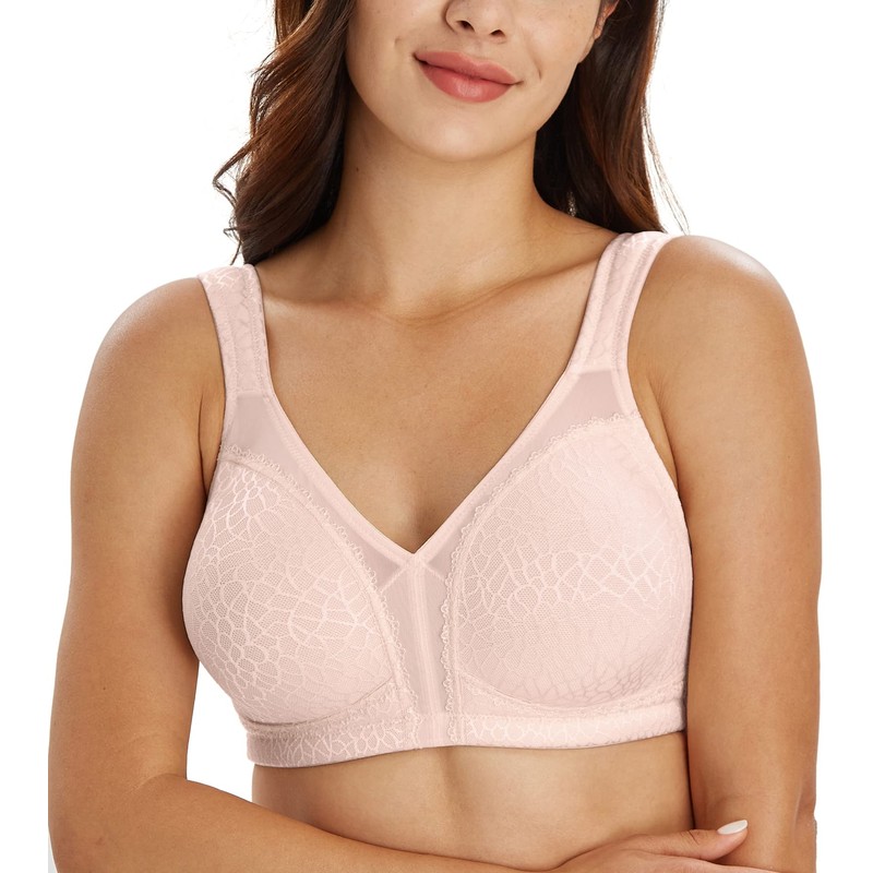 Lemorosy Women's Minimiser Bra, Large Sizes, Comfortable, Full Cup, Unpadded,