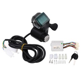 24V 500W Electric Bike Controller Thumb Throttle Set Brushed Controller with Thumb Throttle for Electric Bicycle