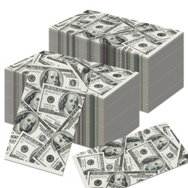 100Pcs Dollar Paper Guest Napkins Money Napkins Disposable Currency Symbol Money Party Supplies,Party Napkins Guest Towels Wedding Napkins for Kitchen,Birthday Party,4.5x8In
