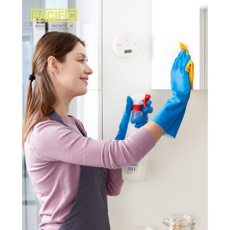 PACIFIC PPE 2 Pairs Reusable Dishwashing Cleaning Gloves with Latex