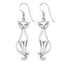 Heather Needham Sterling Silver Cat Earrings - Open design -