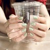 Sun&Beam Nails Handmade Nail Tip, Short, Round, Plain, Young Green,