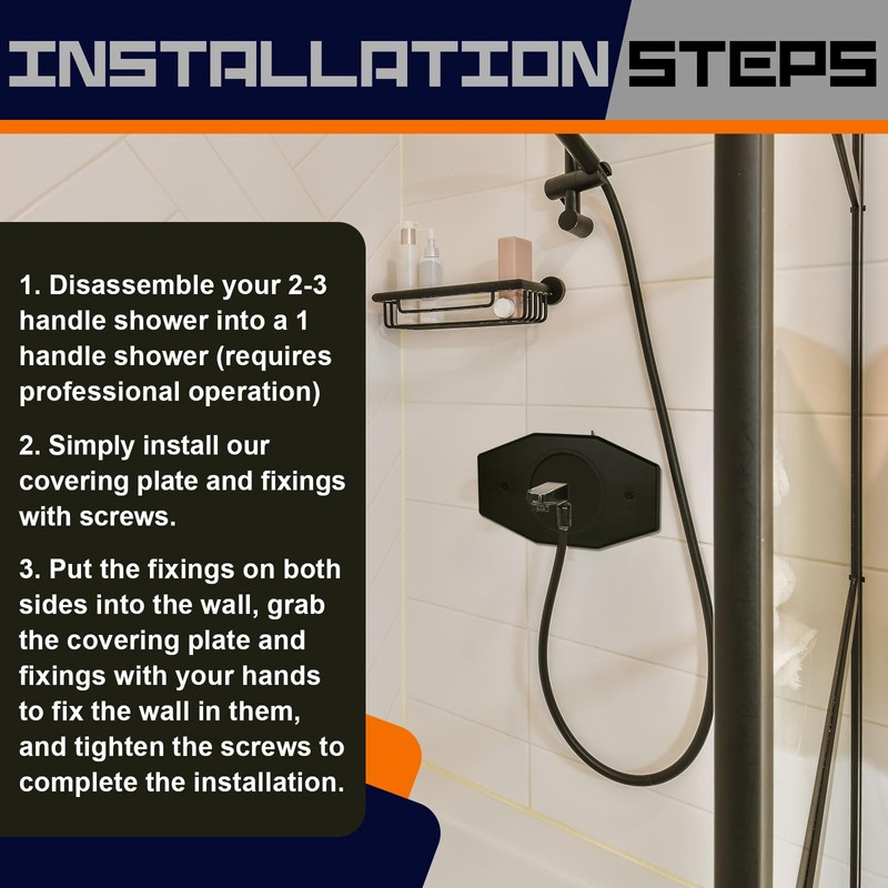 Tandefio 2 Set One Hole Remodel Plate Compatible with Moen