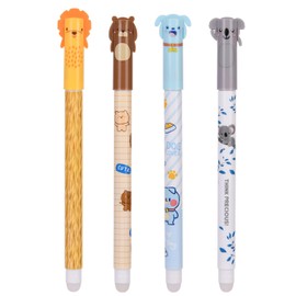 OFFCUP Erasable Gel Pens, 4Pcs Erasable Pens, 0.5mm Blue Gel Ink Eraser Pens Erasable Rollerball Pens Retractable Erasable Pens for Kids Adults Writing Stationary School Supplies (A)