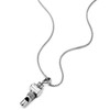 Compass Whistle Pendant Necklace for Men, Stainless Steel, 75 cm
