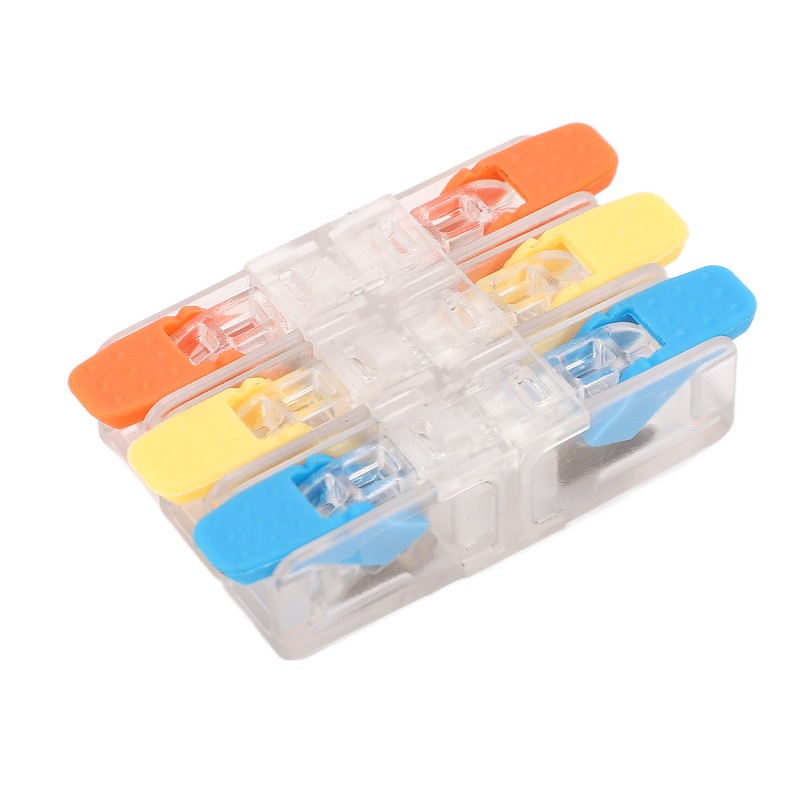 10Pcs Lever Wire Connector Electrical Quick Wiring Connect Inline Splicing