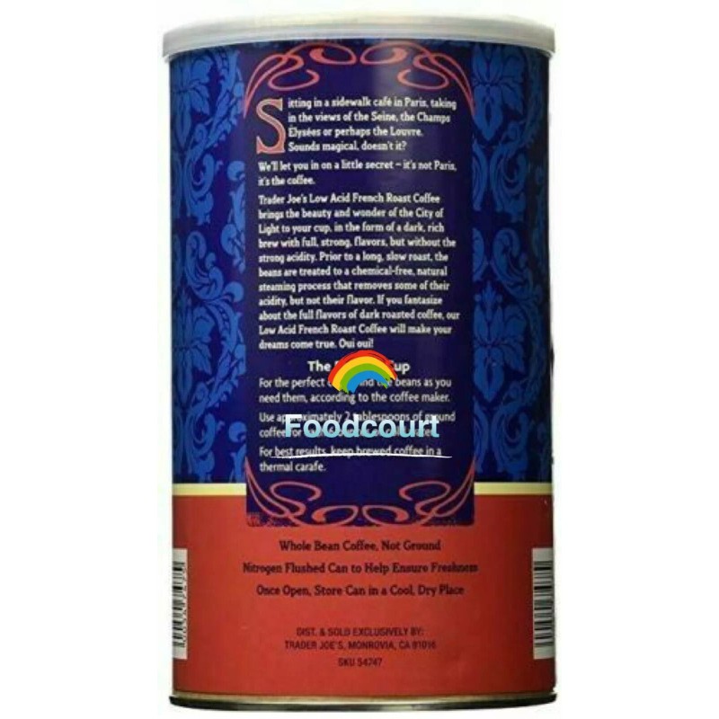 Trader Joe's Low Acid French Roast Whole Bean Coffee 13