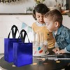 cabzymx 18 pcs Glossy Blue Reusable Gift Bags, 8 x