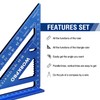 WORKPRO 7'' Aluminum Speed Square, Set Square 180mm, Carpenters Square,