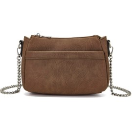 Idesort Small Crossbody Bag for Women Soft Vegan Leather Shoulder Purses Handbags with wallet Brown