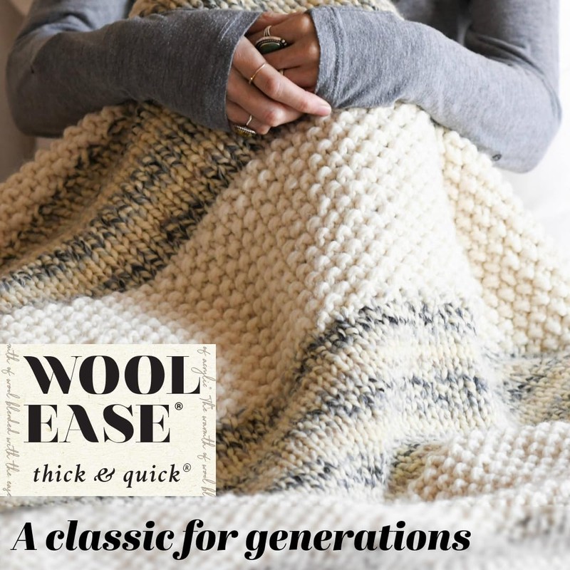 Lion Brand Yarn Wool-Ease Thick & Quick, Super Bulky Wool