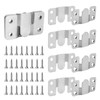 4 Pairs Stainless Steel Flush Mount Bracket, Interlocking Heavy Duty