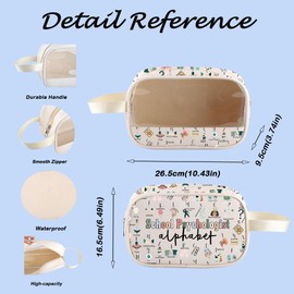 MNIGIU Sch-Psych Gift Sch-Psych Thank You Gift Sch-Psychologist Alphabet Clear Cosmetic Bag for Counselor (Sch-PsychologistBag)