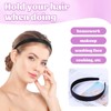2Pcs Headbands for Women Girls Satin Black Headband Plain Wide