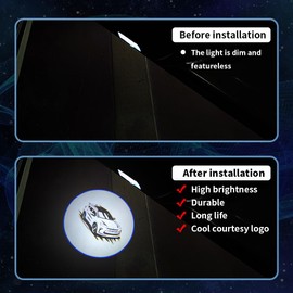 4PCS LED Car Door Projector Courtesy Lights Ghost Shadow Welcome Lamp Compatible with Crown Signia 2024-present Accessories (Crown Signia 2024-present)