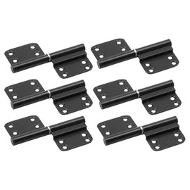 Anxingo 6 Pcs Lift Off Hinge Black Flag Hinges, 4 Inch Lift Off Hinges Removable Door Hinges, Left Handed Lift Off Hinges Max Load 50 lb One Pair (Screw not Included)