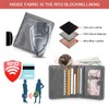 Contacts Genuine Leather Small Wallet for Women RFID Blocking Card