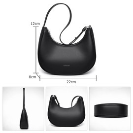 Whatna 44421 Cow Leather Mini Shoulder Bag, Women's Tote Bag, Mother's Bag, Small, Book, Leather, Thick, Leather, Lightweight, Shoulder Bag, Shoulder Bag, Mini Bag, For Work, Travel, Smartphone Pouch,