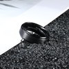 King Will Men's Tungsten Carbide Ring 8mm Polished Beveled Edge