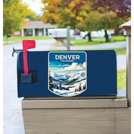 Denver Colorado Design B Souvenir Magnetic Mailbox Cover
