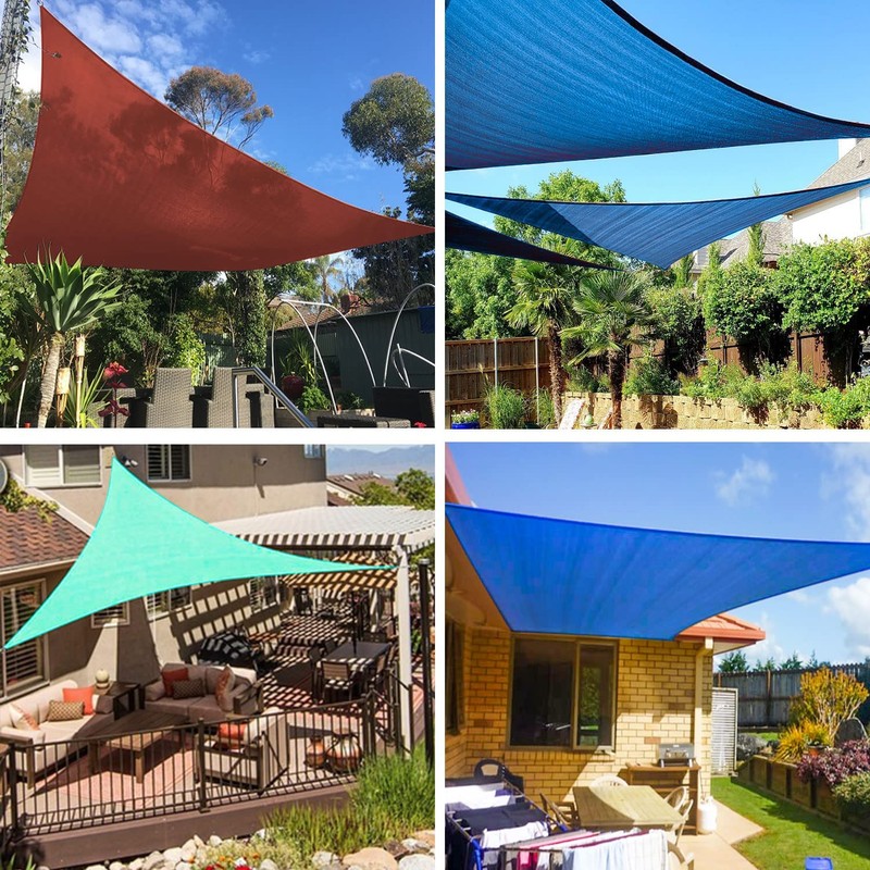 Cisvio Custom Size 14'X15' Turquoise Mix Rectangle Sun Shade Sail