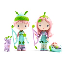 DJ06960 DJECO TINYLY Teeny Lilly & Sylvester Doll Toy Girl Doll Figurine Pretend Play Educational Toy Children 4 Years Old Present Cute Scandinavian Stylish