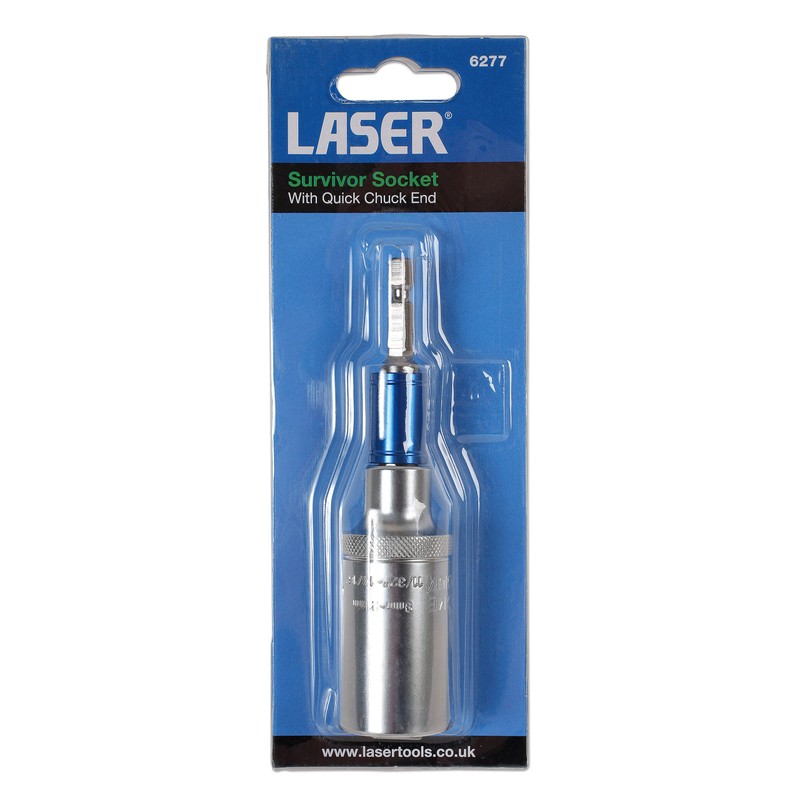 Laser 6277 Survivor Socket with Quick Chuck End