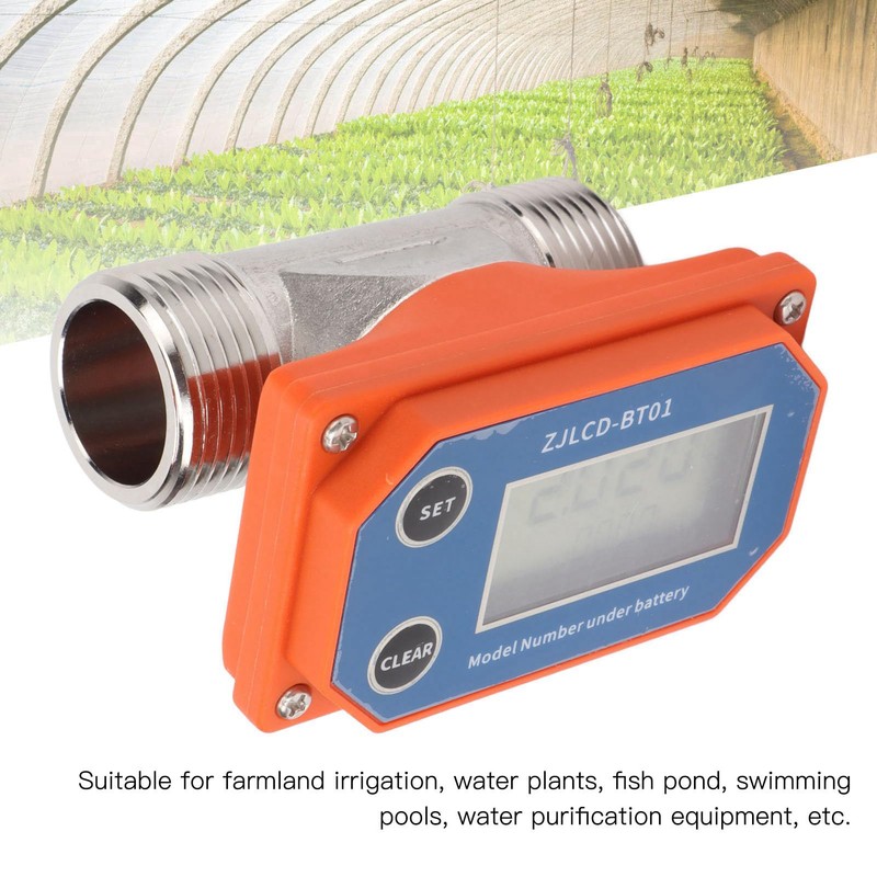 Water Flows Meter, Digital Display Water Flows Sensor, Acid Alkali