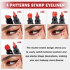 XINGXYUEL 2PCS Double-headed Eyeliner Stamp Pencil Black and Red Liquid